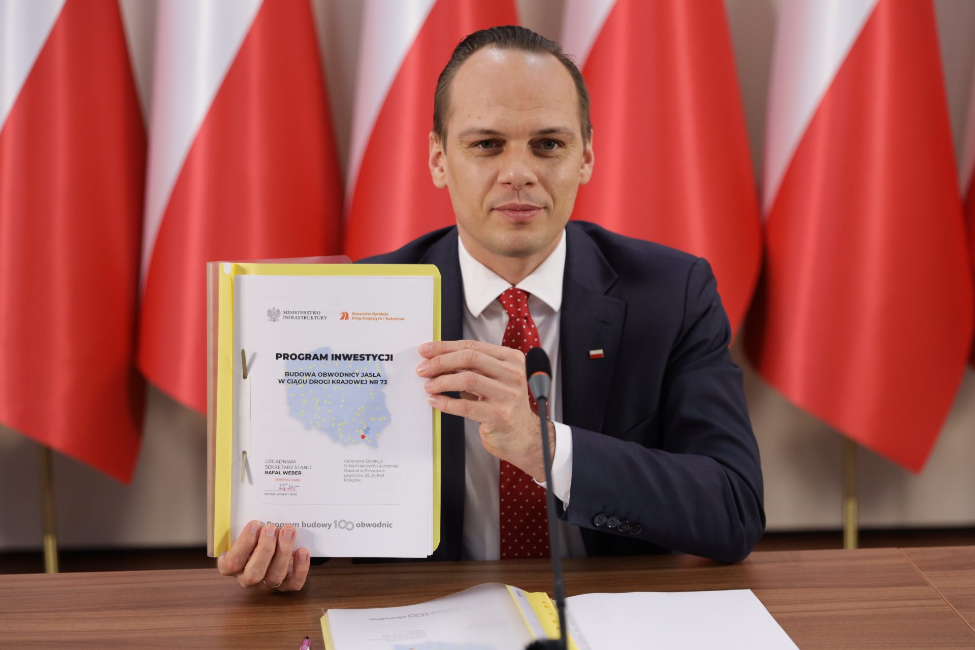 Wiceminister infrastruktury Rafał Weber zatwierdził Program inwestycji dla obwodnicy Jasła