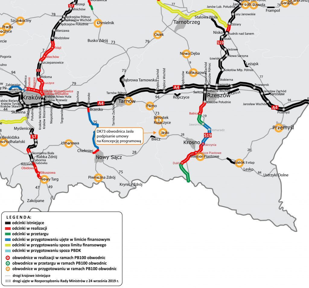 Mapa KP obwodnicy Jasła