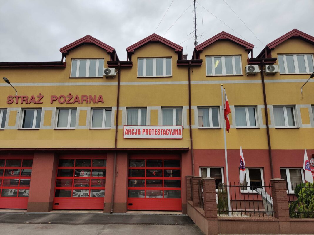 Akcja protestacyjna Straży Pożarnej w Jaśle