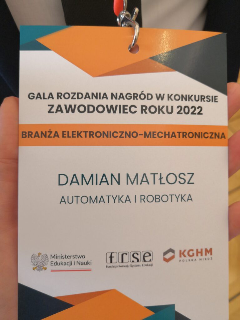 Damian Matłosz nagrodzony w konkursie "Zawodowiec Roku 2022"