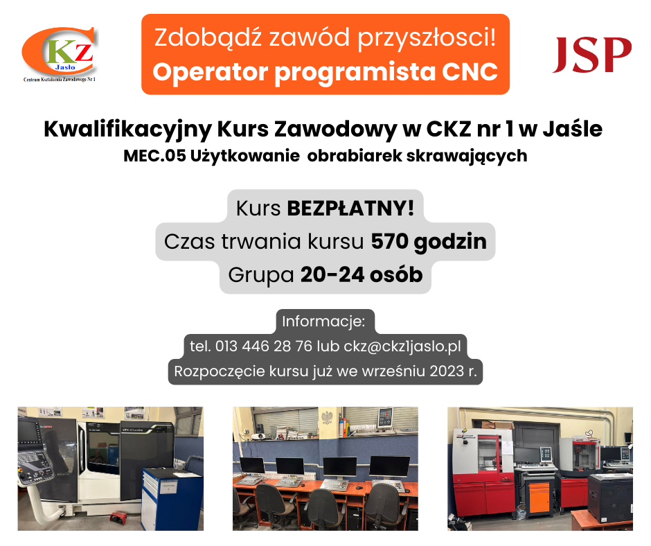 Kwalifikacyjny Kurs Zawodowy w Centrum Kształcenia Zawodowego nr 1 w Jaśle