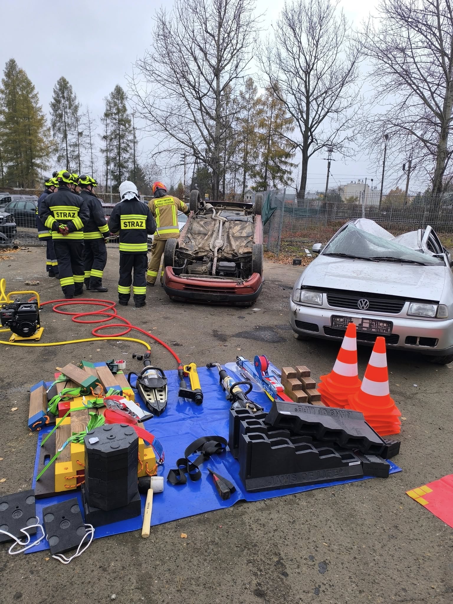 Strażacy z OSP Myscowa szkolili się w Jaśle z ratownictwa technicznego